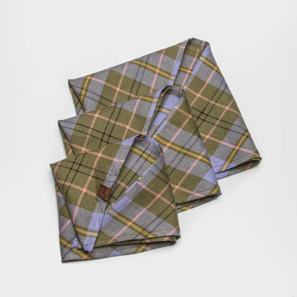 Bandana Check Green - Purple 2