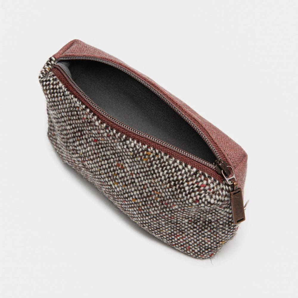 Liten veske Tweed Red åpen